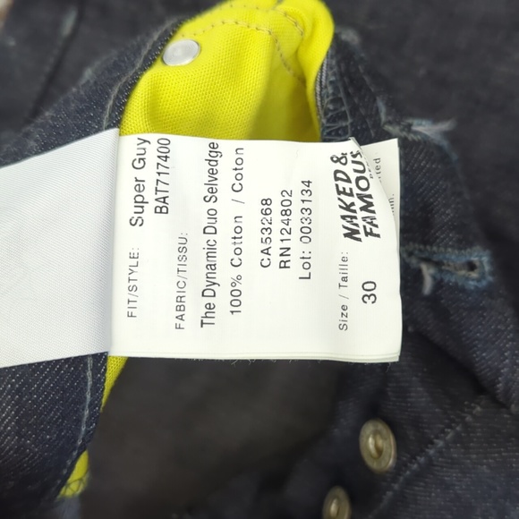 Rare Naked & Famous Super Guy Batman Jeans - Picture 10 of 10